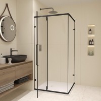 Душевой уголок RGW Classic CL-35-B 90х90x185, профиль матовый черный, стекло прозрачное