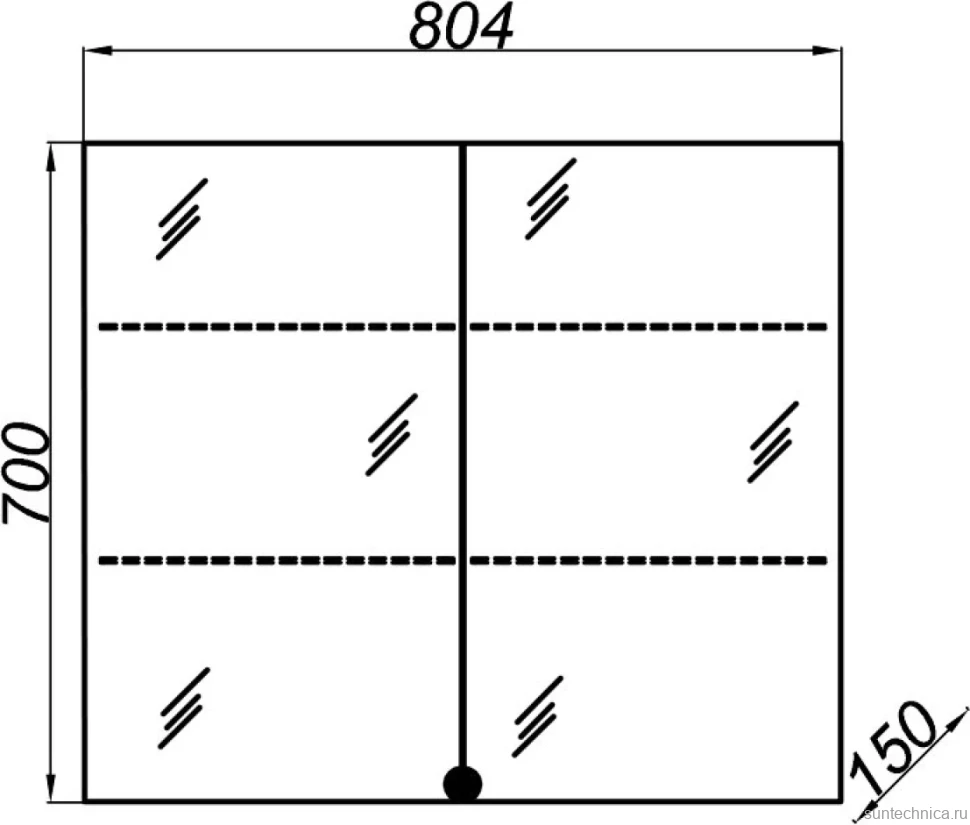 Мебель для ванной комнаты Aqwella Smart 80 дуб балтийский