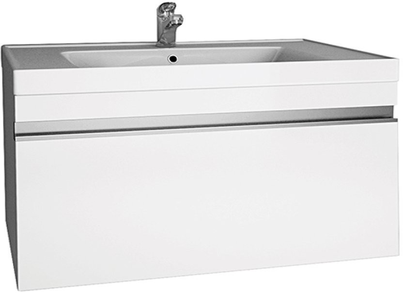 Тумба с раковиной Dreja Grace 70 подвесная, белый глянец