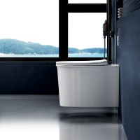 Унитаз подвесной Abber Bequem AC1127 безободковый, с микролифтом, белый