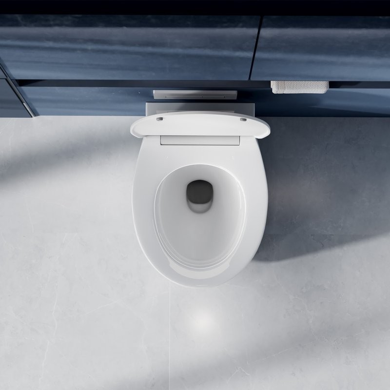 Унитаз подвесной Abber Bequem AC1127 безободковый, с микролифтом, белый