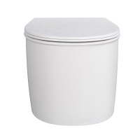 Унитаз подвесной Abber Bequem AC1127 безободковый, с микролифтом, белый