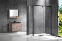 Душевой уголок Vincea Lugano VSR-1L8013CLB-1 130х80 см, профиль черный