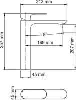 Смеситель для раковины Wasserkraft Dinkel 5803H Смеситель для раковины Wasserkraft Dinkel 5803H