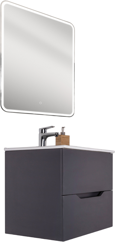 Тумба под раковину Orange Line 60, графит матовый