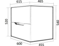 Тумба под раковину Orange Line 60, графит матовый