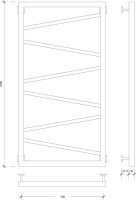 Полотенцесушитель водяной Secado Мирано 4603777441425 105x55 см, матовый черный, лесенка