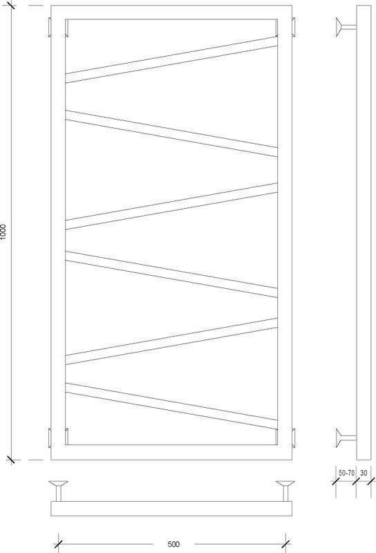 Полотенцесушитель водяной Secado Мирано 4603777441425 105x55 см, матовый черный, лесенка