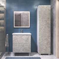Мебель для ванной комнаты Vigo Geometry 70 напольная, бетон, раковина Como 70