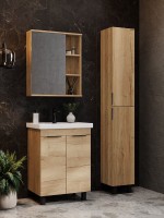 Шкаф-пенал для ванной Onika Легран 30 универсальный напольный, дуб галифакс