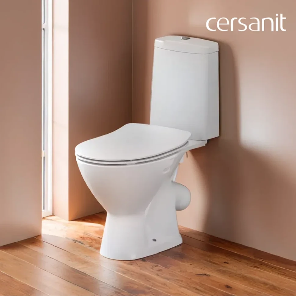 Унитаз-компакт напольный Cersanit Flavis 031 3/6 DPL EO slim 64288 с микролифтом