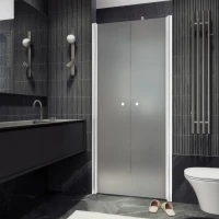 Душевая дверь в нишу Maybahglass MGD-426-1 120 см, профиль матовый белый, стекло сатин