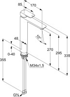 Смеситель для раковины Kludi Ameo 412980575