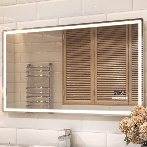 Зеркало Vigo Geometry Media 052 120 с подсветкой, с антизапотевателем