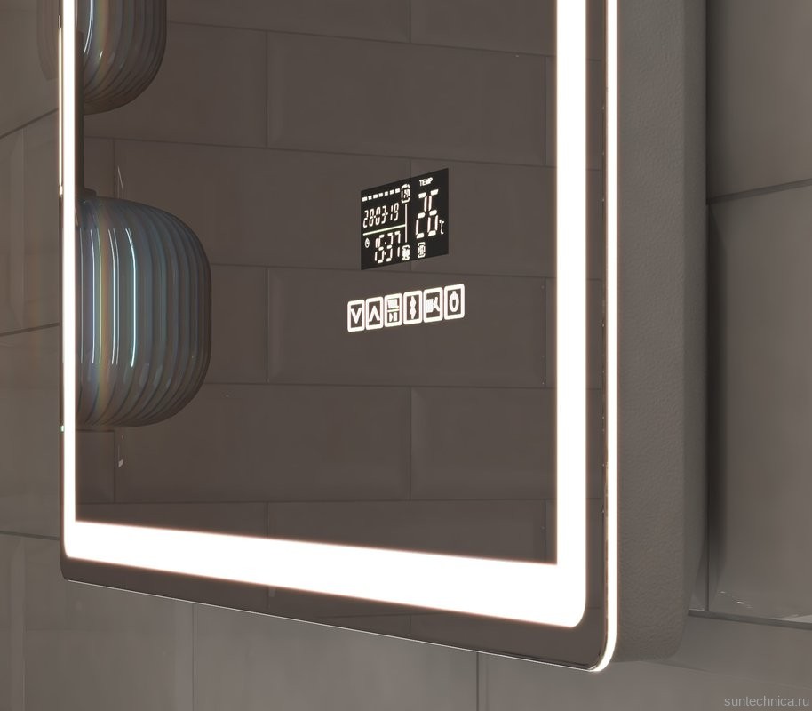 Зеркало Vigo Geometry Media 052 120 с подсветкой, с антизапотевателем