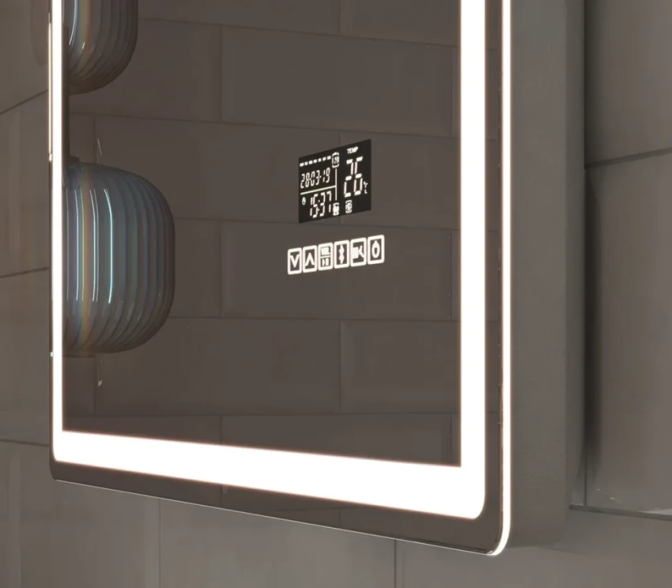 Зеркало Vigo Geometry Media 052 120 с подсветкой, с антизапотевателем