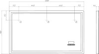 Зеркало Vigo Geometry Media 052 120 с подсветкой, с антизапотевателем