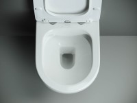 Комплект Ceramicanova Унитаз подвесной Mono CN1905 безободковый, с микролифтом + Инсталляция Balance CN121001CH с кнопкой Circle глянцевый хром