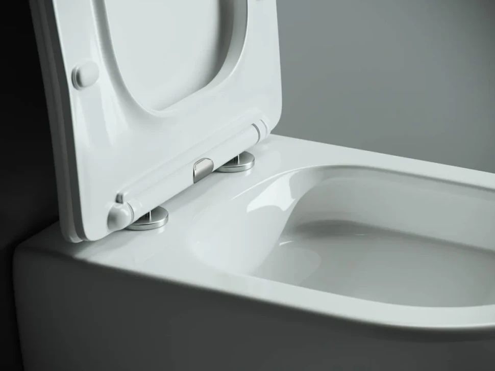Комплект Ceramicanova Унитаз подвесной Mono CN1905 безободковый, с микролифтом + Инсталляция Balance CN121001CH с кнопкой Circle глянцевый хром