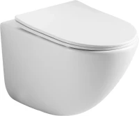 Комплект Ceramicanova Унитаз подвесной Mono CN1905 безободковый, с микролифтом + Инсталляция Balance CN121001CH с кнопкой Circle глянцевый хром
