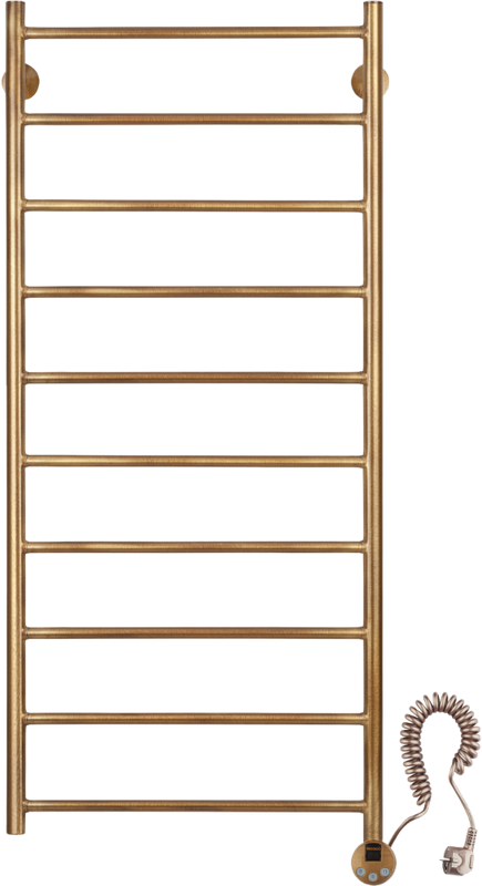 Полотенцесушитель электрический Secado Триада 1 125x55 см, подключение справа, бронза, лесенка, латунь