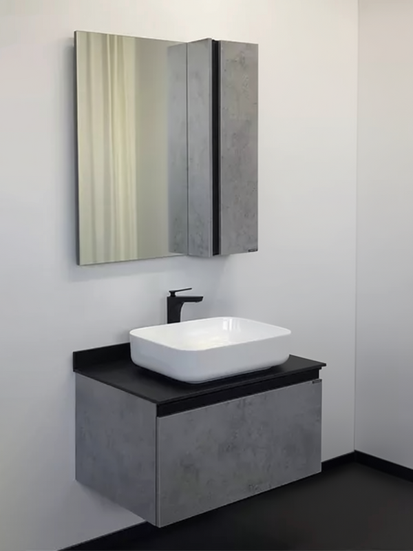 Мебель для ванной комнаты Comforty Эдинбург 75 подвесная, светлый бетон, с раковиной COMFORTY T-Y9378
