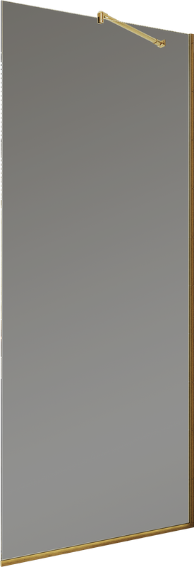 Душевая перегородка Maybahglass MGD-686-3у 119 см, профиль золото, стекло графит