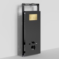 Система инсталляции для унитазов Wasserkraft Salm 27TLT.010.ME.BL.MG03 с кнопкой смыва матовое золото