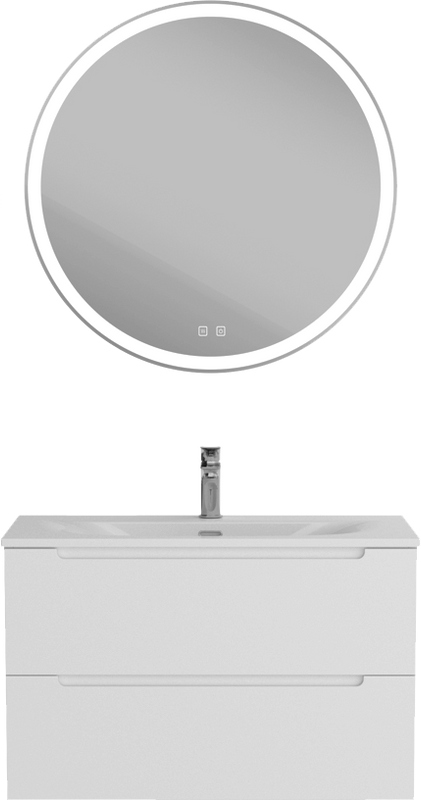 Мебель для ванной комнаты BelBagno Etna 39 80 bianco lucido, раковина BB-8099-3-80