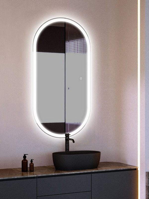 Зеркало Abber Kontur AG6303S-1.0 50х100 см, с подсветкой