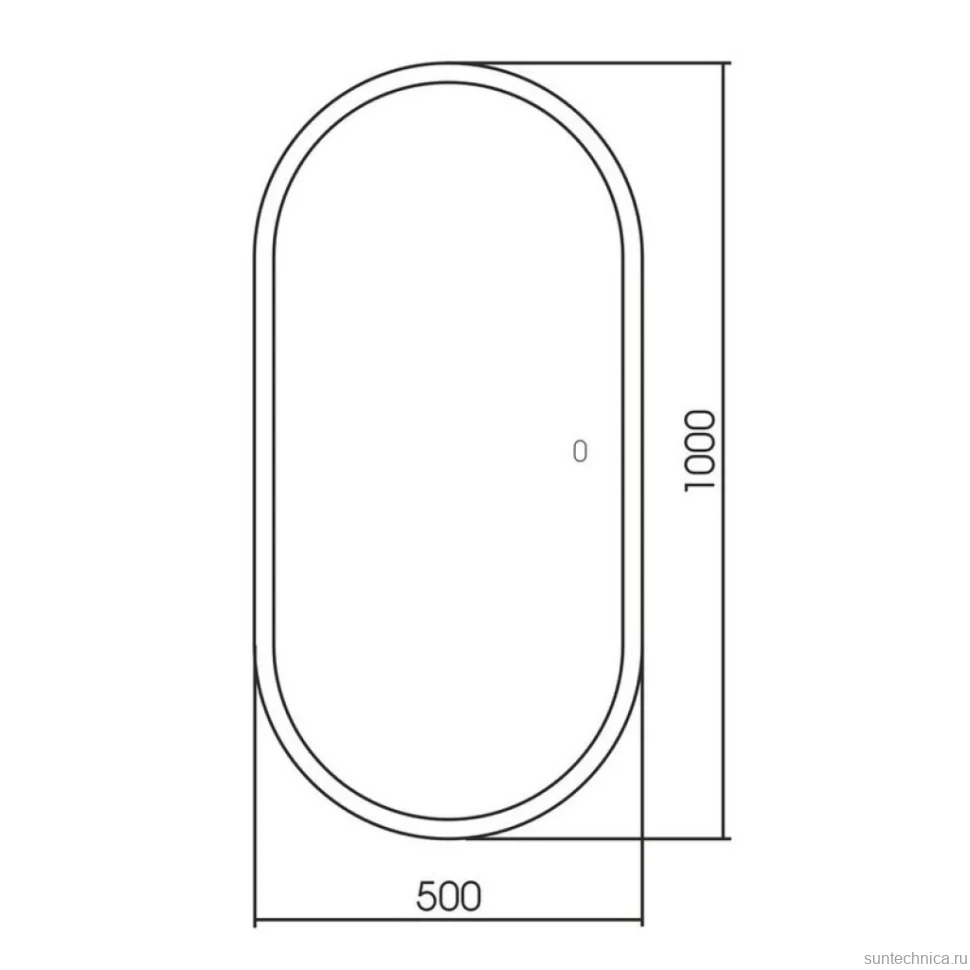 Зеркало Abber Kontur AG6303S-1.0 50х100 см, с подсветкой