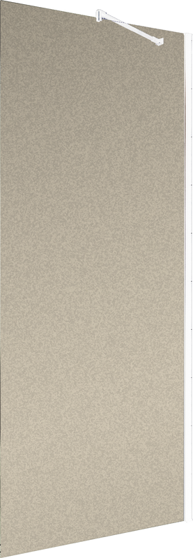 Душевая перегородка Maybahglass MGD-1354-1ш 99 см, профиль белый, стекло бронза матовое