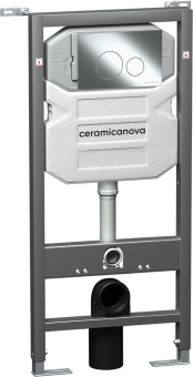 Система инсталляции для унитазов Ceramica Nova Envision Round CN1001CH кнопка хром