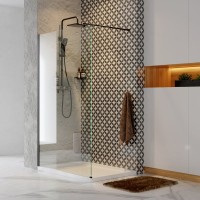 Душевая перегородка Wasserkraft Abens 20W46 110 см, профиль черный