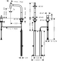 Смеситель для кухни Hansgrohe Metris Select Metris Select 73818000