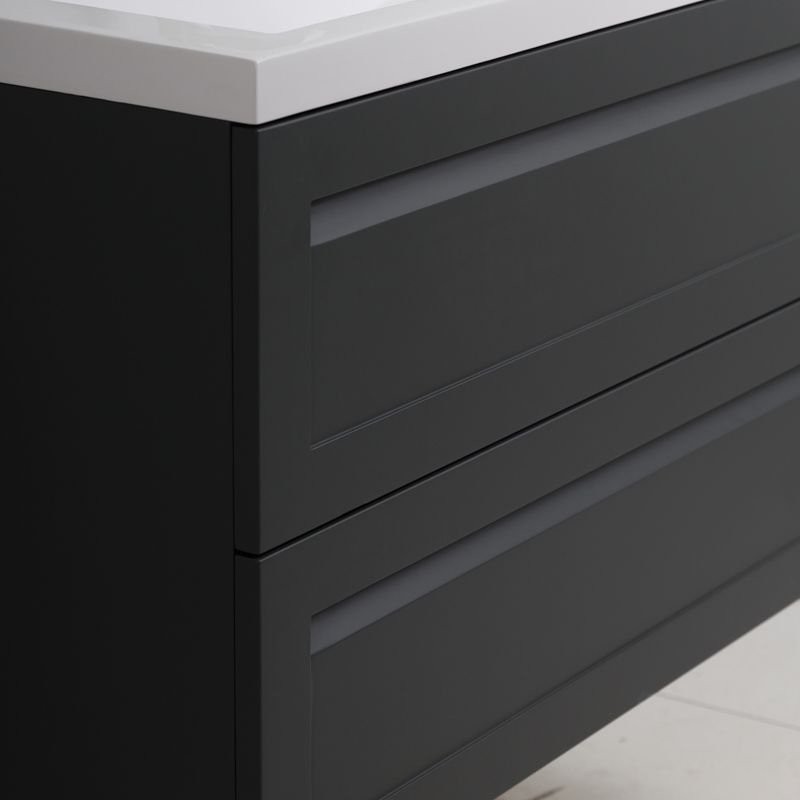 Тумба с раковиной Art&Max Platino 100 подвесная, серая матовая, под раковину AM7117-100
