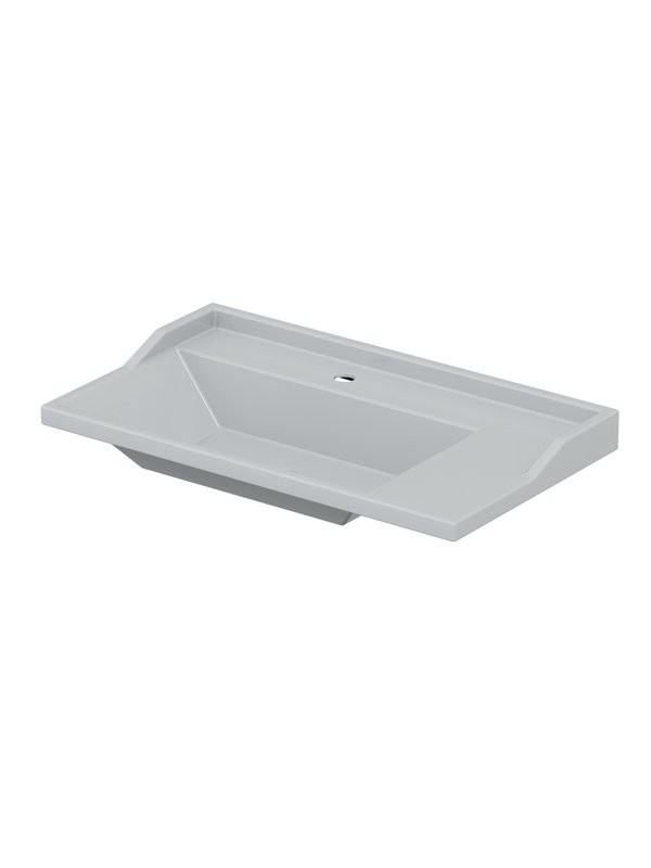 Мебель для ванной комнаты СаНта Марс 80 напольная, с дверками, глянцевая белая