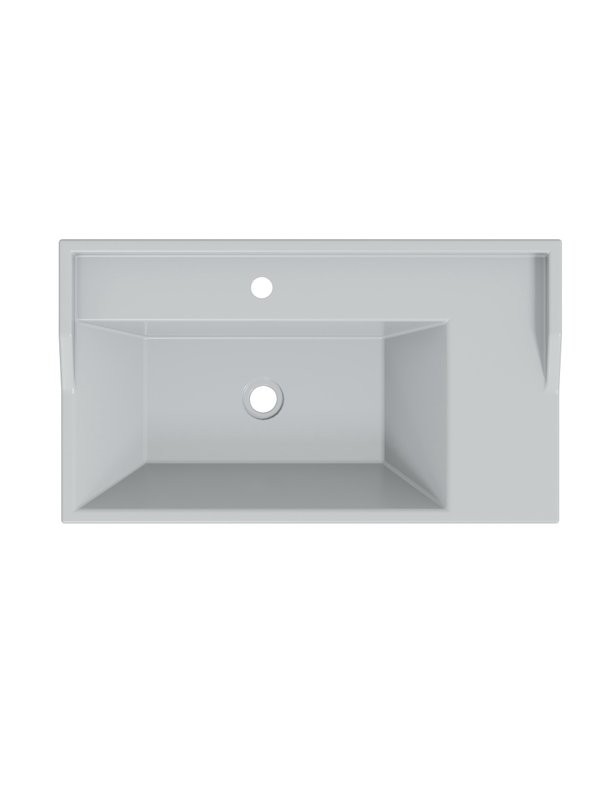 Мебель для ванной комнаты СаНта Марс 80 напольная, с дверками, глянцевая белая