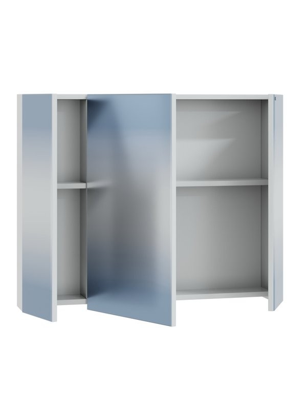 Мебель для ванной комнаты СаНта Марс 80 напольная, с дверками, глянцевая белая