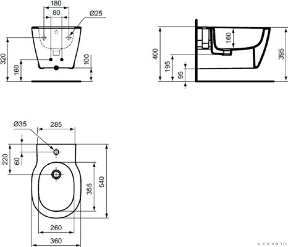 Биде подвесное Ideal Standard Connect E772201