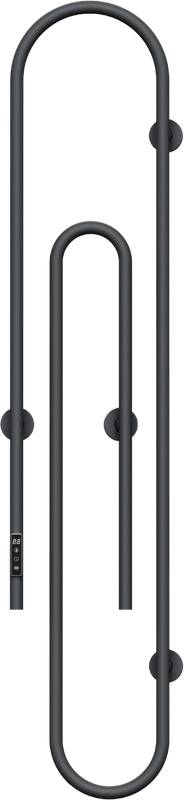 Полотенцесушитель электрический Bauedge Wall Clip AF0016 30x150, темно-серый металлик