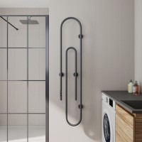 Полотенцесушитель электрический Bauedge Wall Clip AF0016 30x150, темно-серый металлик