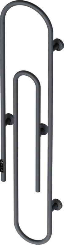 Полотенцесушитель электрический Bauedge Wall Clip AF0016 30x150, темно-серый металлик
