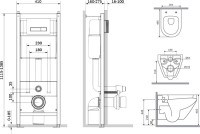 Комплект 5 в 1 AM.PM Spirit IS30251.701700 кнопка смыва хром глянец