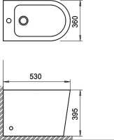 Биде напольное BelBagno Flay-r BB1003B