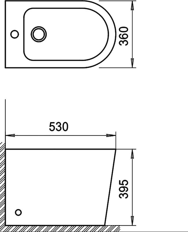 Биде напольное BelBagno Flay-r BB1003B