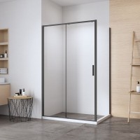 Душевой уголок Aquanet Pleasure Evo AE65-N110-BT 110х100, профиль матовый черный, стекло прозрачное