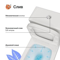 Унитаз-компакт напольный DIWO Коломна 0421 с микролифтом