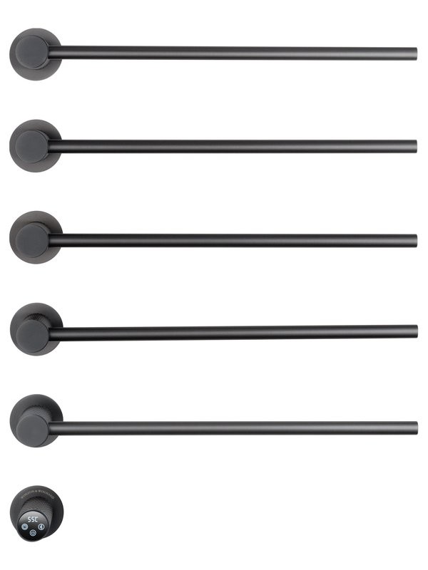 Полотенцесушитель электрический Wonzon & Woghand WW-A355-GM С ВНУТРЕННЕЙ ЧАСТЬЮ, темный графит