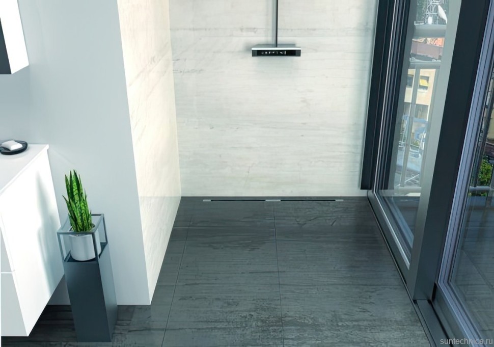 Душевой трап (лоток) Pestan Confluo Slim Line 550 с решеткой